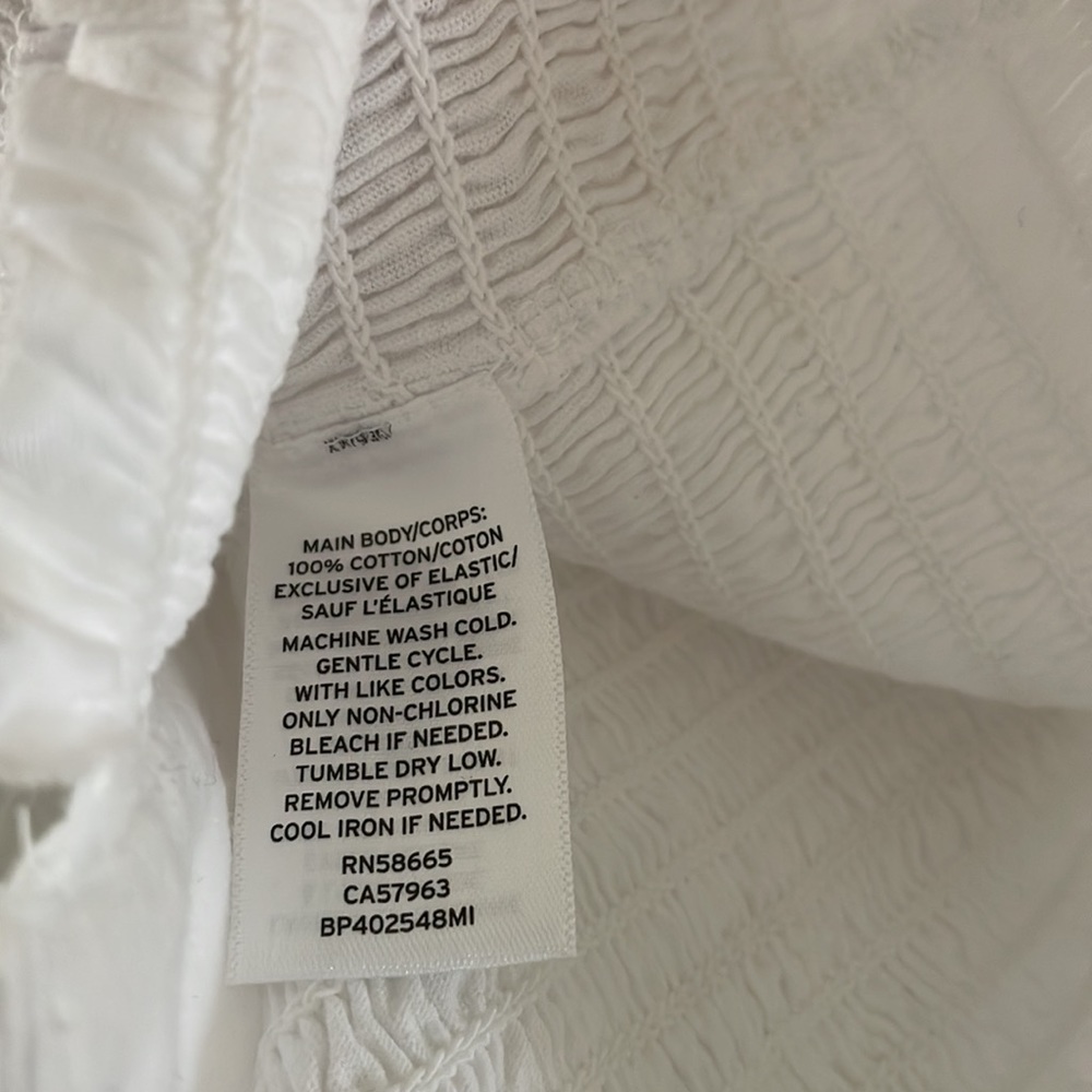 White Ruched Crop Top - Picture 5 of 5